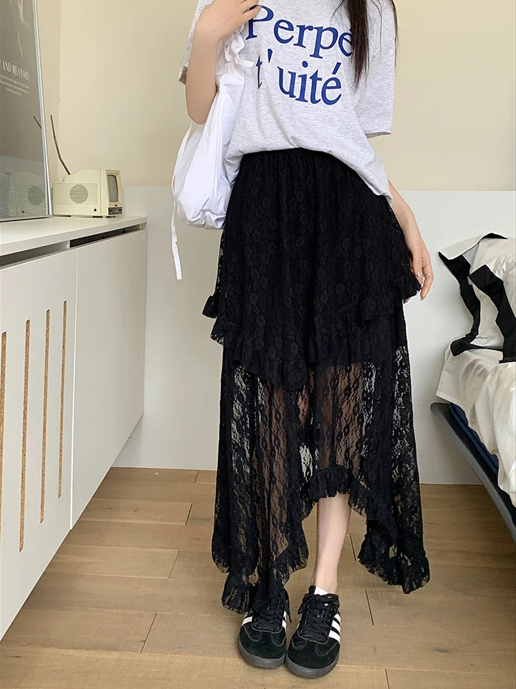 Falda midi encaje japan